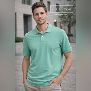 Club Room Green Polo Shirt with Classic Collar